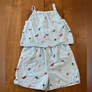 Boden girls embroider gingham romper